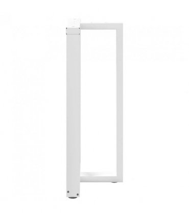 vidaXL Bar Table Legs T-Shaped 2 pcs White 60x35x(100-101) cm Steel — Size: 60 x 35 x (100-101) cm