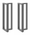 vidaXL Bar Table Legs T-Shaped 2 pcs Black 40x35x(110-111) cm Steel — Size: 40 x 35 x (110-111) cm