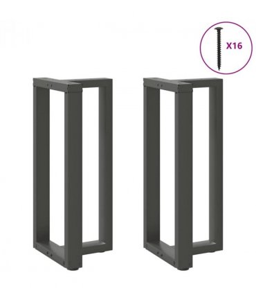 vidaXL Bar Table Legs T-Shaped 2 pcs Anthracite 40x35x(90-91) cm Steel — Size: 40 x 35 x (90-91) cm