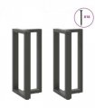 vidaXL Bar Table Legs T-Shaped 2 pcs Anthracite 40x35x(90-91) cm Steel — Size: 40 x 35 x (90-91) cm