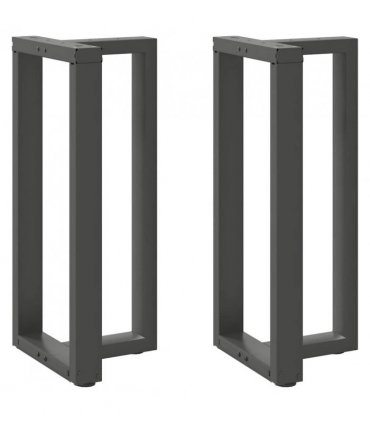 vidaXL Bar Table Legs T-Shaped 2 pcs Anthracite 40x35x(90-91) cm Steel — Size: 40 x 35 x (90-91) cm