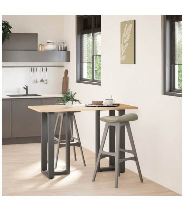 vidaXL Bar Table Legs T-Shaped 2 pcs Anthracite 40x35x(90-91) cm Steel — Size: 40 x 35 x (90-91) cm