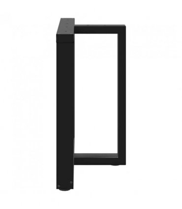 vidaXL Dining Table Legs T-Shaped 2 pcs Black 70x35x(72-73) cm Steel — Size: 70 x 35 x (72-73) cm