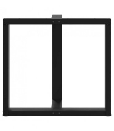 vidaXL Dining Table Legs T-Shaped 2 pcs Black 70x35x(72-73) cm Steel — Size: 70 x 35 x (72-73) cm