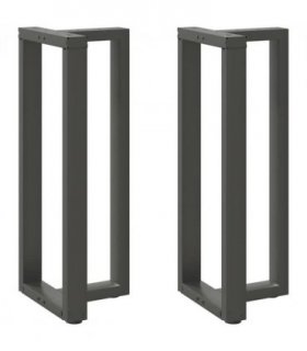vidaXL Bar Table Legs T-Shaped 2 pcs Anthracite 40x35x(100-101) cm Steel — Size: 40 x 35 x (100-101) cm