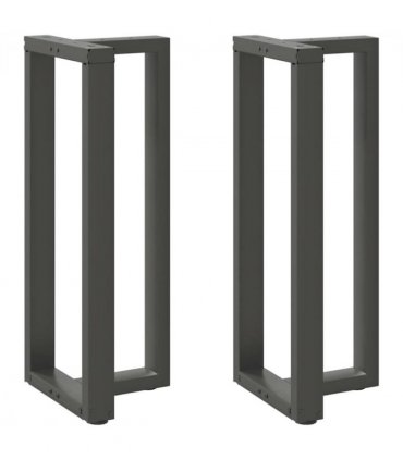 vidaXL Bar Table Legs T-Shaped 2 pcs Anthracite 40x35x(100-101) cm Steel — Size: 40 x 35 x (100-101) cm