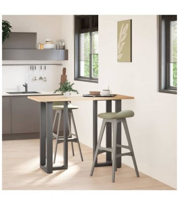 vidaXL Bar Table Legs T-Shaped 2 pcs Anthracite 40x35x(100-101) cm Steel — Size: 40 x 35 x (100-101) cm