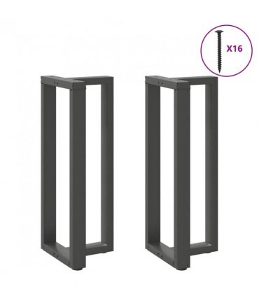 vidaXL Bar Table Legs T-Shaped 2 pcs Anthracite 40x35x(100-101) cm Steel — Size: 40 x 35 x (100-101) cm