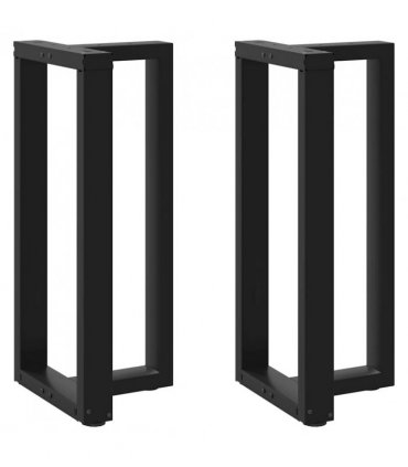 vidaXL Bar Table Legs T-Shaped 2 pcs Black 40x35x(90-91) cm Steel — Size: 40 x 35 x (90-91) cm