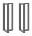 vidaXL Bar Table Legs T-Shaped 2 pcs Black 50x35x(110-111) cm Steel — Size: 50 x 35 x (110-111) cm
