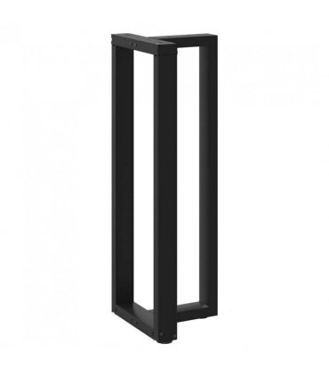 vidaXL Bar Table Legs T-Shaped 2 pcs Black 50x35x(110-111) cm Steel — Size: 50 x 35 x (110-111) cm