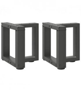 vidaXL Coffee Table Legs T-Shaped 2 pcs Anthracite 30x25x(30-31) cm Steel — Size: 30 x 25 x (30-31) cm