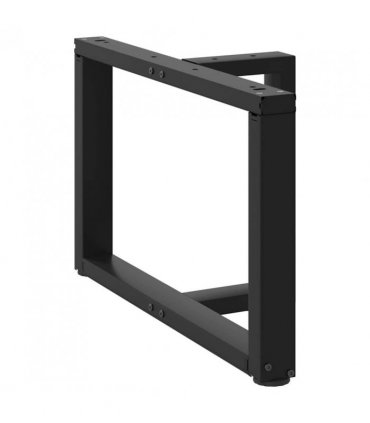 vidaXL Coffee Table Legs T-Shaped 2 pcs Black 70x25x(42-43) cm Steel — Size: 70 x 25 x (42-43) cm