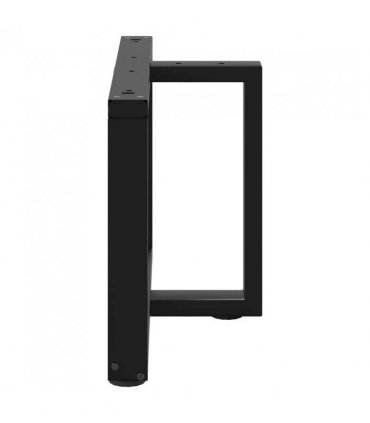 vidaXL Coffee Table Legs T-Shaped 2 pcs Black 70x25x(42-43) cm Steel — Size: 70 x 25 x (42-43) cm