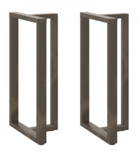 vidaXL Bar Table Legs T-Shaped 2 pcs Black 60x35x(110-111) cm Steel — Colour: natural, Size: 60 x 35 x (110-111) cm