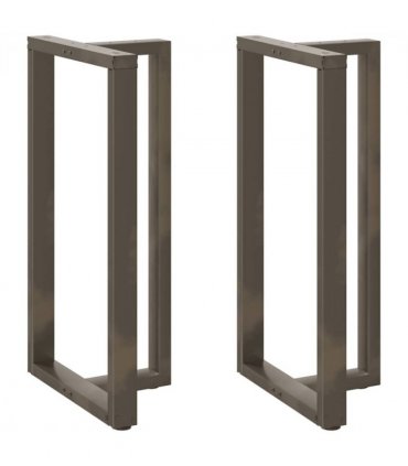vidaXL Bar Table Legs T-Shaped 2 pcs Black 60x35x(110-111) cm Steel — Colour: natural, Size: 60 x 35 x (110-111) cm