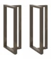 vidaXL Bar Table Legs T-Shaped 2 pcs Black 60x35x(110-111) cm Steel — Colour: natural, Size: 60 x 35 x (110-111) cm