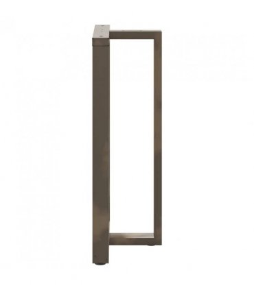 vidaXL Bar Table Legs T-Shaped 2 pcs Black 60x35x(110-111) cm Steel — Colour: natural, Size: 60 x 35 x (110-111) cm