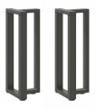 vidaXL Console Table Legs T-Shaped 2 pcs Anthracite 38x25x(72-73) cm Steel — Size: 38 x 25 x (72-73) cm