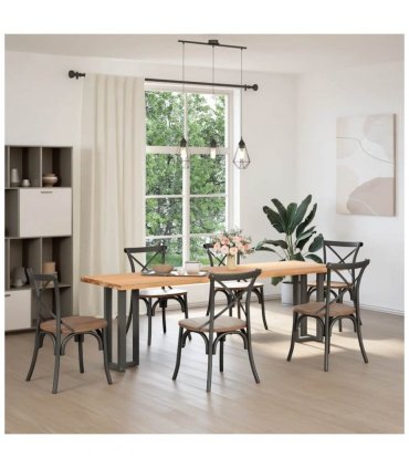 vidaXL Console Table Legs T-Shaped 2 pcs Anthracite 38x25x(72-73) cm Steel — Size: 38 x 25 x (72-73) cm