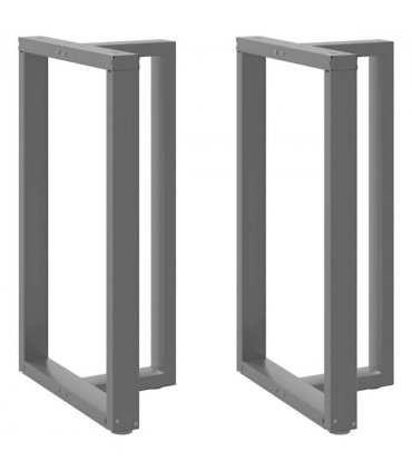 vidaXL Bar Table Legs T-Shaped 2 pcs Black 60x35x(100-101) cm Steel — Size: 60 x 35 x (100-101) cm