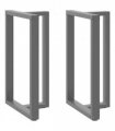 vidaXL Bar Table Legs T-Shaped 2 pcs Black 60x35x(100-101) cm Steel — Size: 60 x 35 x (100-101) cm