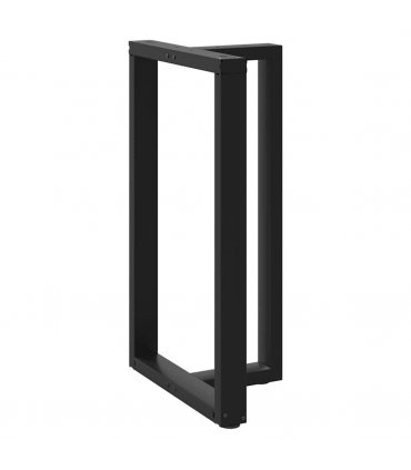 vidaXL Bar Table Legs T-Shaped 2 pcs Black 60x35x(100-101) cm Steel — Size: 60 x 35 x (100-101) cm