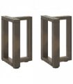 vidaXL Coffee Table Legs T-Shaped 2 pcs Black 28x25x(42-43) cm Steel — Colour: natural, Size: 28 x 25 x (42-43) cm