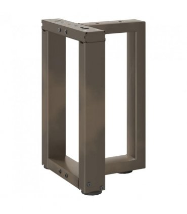 vidaXL Coffee Table Legs T-Shaped 2 pcs Black 28x25x(42-43) cm Steel — Colour: natural, Size: 28 x 25 x (42-43) cm