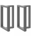 vidaXL Dining Table Legs T-Shaped 2 pcs Black 60x35x(72-73) cm Steel — Size: 60 x 35 x (72-73) cm