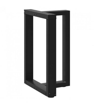 vidaXL Dining Table Legs T-Shaped 2 pcs Black 60x35x(72-73) cm Steel — Size: 60 x 35 x (72-73) cm