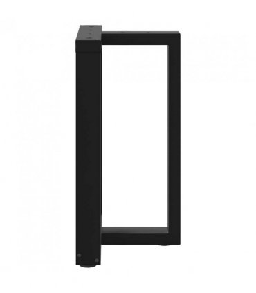 vidaXL Dining Table Legs T-Shaped 2 pcs Black 60x35x(72-73) cm Steel — Size: 60 x 35 x (72-73) cm