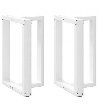 vidaXL Dining Table Legs T-Shaped 2 pcs White 60x35x(72-73) cm Steel — Size: 60 x 35 x (72-73) cm