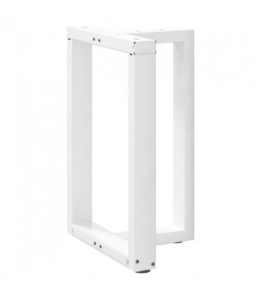vidaXL Dining Table Legs T-Shaped 2 pcs White 60x35x(72-73) cm Steel — Size: 60 x 35 x (72-73) cm