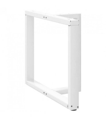 vidaXL Dining Table Legs T-Shaped 2 pcs White 100x35x(72-73) cm Steel — Size: 100 x 35 x (72-73) cm