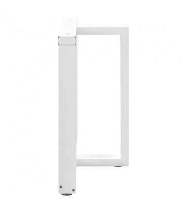 vidaXL Dining Table Legs T-Shaped 2 pcs White 100x35x(72-73) cm Steel — Size: 100 x 35 x (72-73) cm