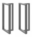 vidaXL Bar Table Legs T-Shaped 2 pcs Black 60x35x(110-111) cm Steel — Size: 60 x 35 x (110-111) cm