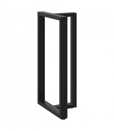 vidaXL Bar Table Legs T-Shaped 2 pcs Black 60x35x(110-111) cm Steel — Size: 60 x 35 x (110-111) cm