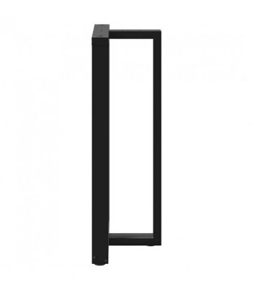 vidaXL Bar Table Legs T-Shaped 2 pcs Black 60x35x(110-111) cm Steel — Size: 60 x 35 x (110-111) cm