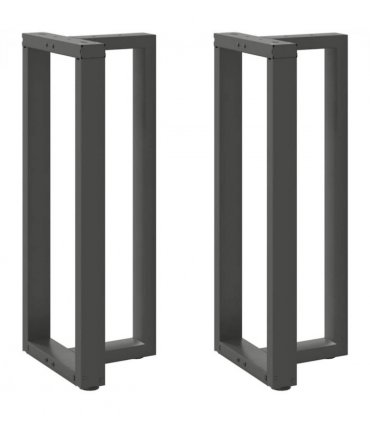 vidaXL Bar Table Legs T-Shaped 2 pcs Anthracite 50x35x(100-101) cm Steel — Size: 50 x 35 x (100-101) cm