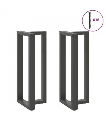 vidaXL Bar Table Legs T-Shaped 2 pcs Anthracite 50x35x(100-101) cm Steel — Size: 50 x 35 x (100-101) cm