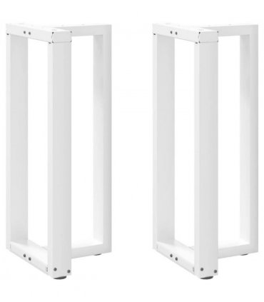 vidaXL Bar Table Legs T-Shaped 2 pcs White 50x35x(90-91) cm Steel — Size: 50 x 35 x (90-91) cm
