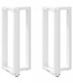 vidaXL Bar Table Legs T-Shaped 2 pcs White 50x35x(90-91) cm Steel — Size: 50 x 35 x (90-91) cm