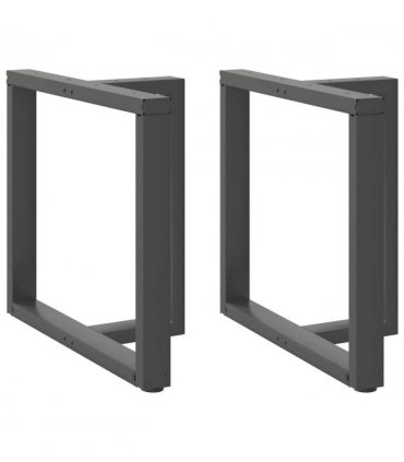 vidaXL Dining Table Legs T-Shaped 2 pcs Anthracite 70x35x(72-73) cm Steel — Size: 70 x 35 x (72-73) cm