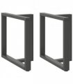 vidaXL Dining Table Legs T-Shaped 2 pcs Anthracite 70x35x(72-73) cm Steel — Size: 70 x 35 x (72-73) cm