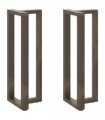 vidaXL Bar Table Legs T-Shaped 2 pcs Black 50x35x(110-111) cm Steel — Colour: natural, Size: 50 x 35 x (110-111) cm
