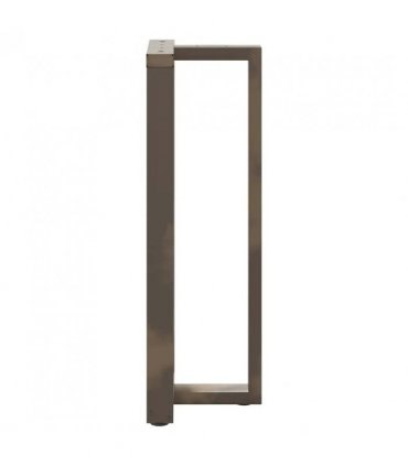 vidaXL Bar Table Legs T-Shaped 2 pcs Black 50x35x(110-111) cm Steel — Colour: natural, Size: 50 x 35 x (110-111) cm