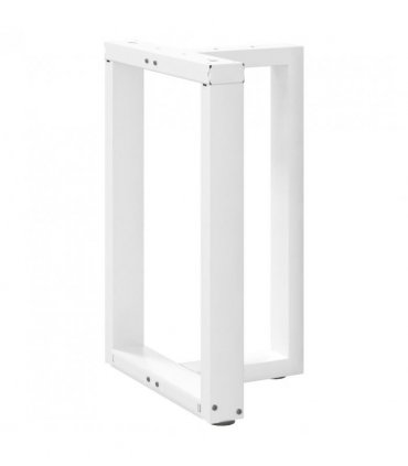 vidaXL Dining Table Legs T-Shaped 2 pcs White 50x35x(72-73) cm Steel — Size: 50 x 35 x (72-73) cm