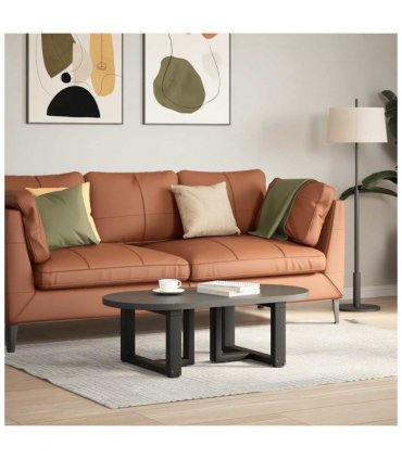vidaXL Coffee Table Legs T-Shaped 2 pcs Black 40x25x(30-31) cm Steel — Size: 40 x 25 x (30-31) cm