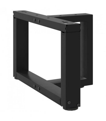 vidaXL Coffee Table Legs T-Shaped 2 pcs Black 40x25x(30-31) cm Steel — Size: 40 x 25 x (30-31) cm